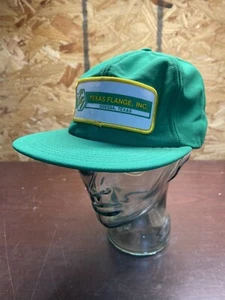 Vintage Texas Flange Inc. Odessa, Texas Patch Green Snapback Patch Trucker Hat - Picture 1 of 8