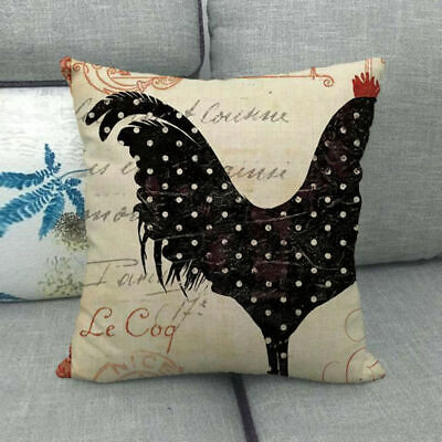 18  Geometric Rooster Pig Duck Eagle Sofa Throw Pillow Covers Couch Cushion Case • 3.19€