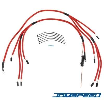 Red 1200°F Insulated Glow Plug Harness For CHEVROLET GMC 6.5L Turbo Diesel  - Image 1 of 4