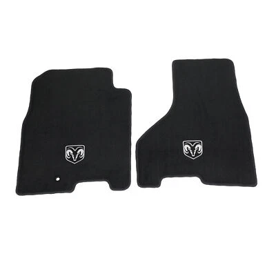 09-12 Dodge Ram Meg & Crew Cab DARK SLATE CARPET FLOOR MATS SET OF 2 NEW MOPAR - Imagem 1 de 4