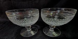 ZWEI Waterford Cashel Champagner Untertassen oder Sherbetschliff Kristallgläser mit Etikett - Bild 1 von 4