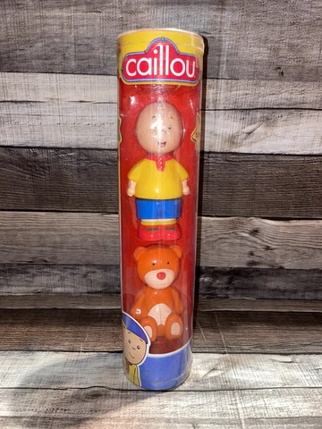 NEW IN TUBE CAILLOU & TEDDY FIGURES LARGE CHARACTER FIGURES 12 MONTHS + TOY BEAR Cover