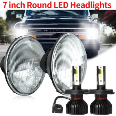 Faro LED redondo de 7 pulgadas haz alto-bajo para camioneta Chevrolet C10 c20 C30 Foto 1 de 4