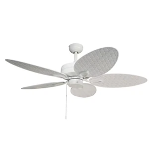 Harbor Breeze, 52" Indoor/Outdoor Ceiling Fan w White Wicker Blades | "Tilghman" - Picture 1 of 5