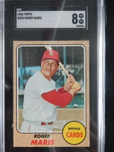 1968 Topps Baseball Card #330 Roger Maris (NM-MT) SGC 8 - Picture 1 of 2