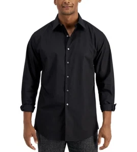 Club Room Men's Classic Fit Point Collar Solid Dress Shirt Size L 16-16 1/2 - Picture 1 of 4