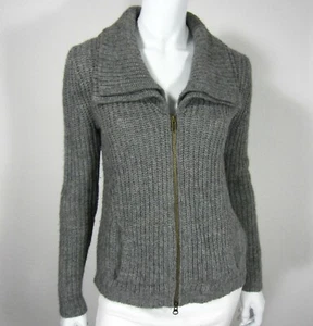 SUÉTER MANGA LARGA J CREW TALLA S PEQUEÑO CREMALLERA COMPLETA GRIS CHAL CUELLO GRIS - Imagen 1 de 9