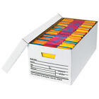 24 x 12 x 10 pouces boîtes de rangement de fichiers inférieures à verrouillage automatique panneaux pré-imprimés, 12/pk