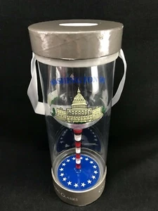 RARE Washington, DC Stars & Stripes Monuments Goblet Glass America USA NIB - Picture 1 of 4