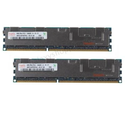 16GB Hynix DDR3 2X 8GB 1333MHZ PC3-10600R 2RX4 ECC Reg-DIMM Server Memory RAM DD - Image 1 of 4