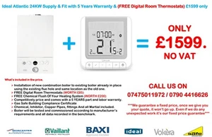 Ideal Atlantic 24 KW Boiler installation Supply & Fit with 5 Years Warranty. - Picture 1 of 21