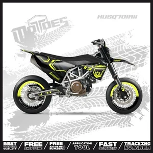 APTO: HUSQVARNA 701 2016-2024 CALCOMANÍA SUPERMOTO -FLUO- KIT GRÁFICO [SYNCTON] - Imagen 1 de 15