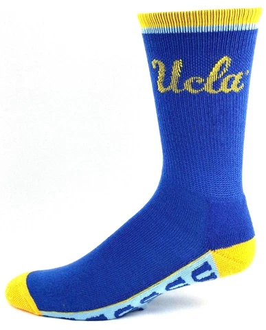 UCLA Bruins Blue & Gold Repeat Name Bottom Deuce Crew Socks Cover