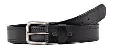Levi's Casual Belt Men Black L Soft Touch Stitched Durable Leather Metal Buckle