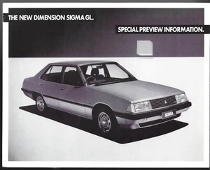 Mitsubishi Sigma GL 1982 Australian Market Preview Foldout Sales Brochure Galant - Picture 1 of 1