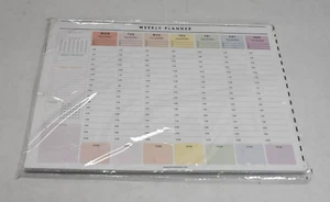 Bloc de notas planificador semanal por hora planificador diario bloc de escritorio horario semanal arco iris - Imagen 1 de 7