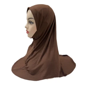 Amira Muslim Girls Headscarf Hijab One Piece Islamic Kids Instant Wrap Hat 5-10Y - Picture 1 of 28