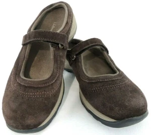 L.L. Bean Women's Mary Jane Shoes Size 7.5 M Brown Suede Slip On - Picture 1 of 11