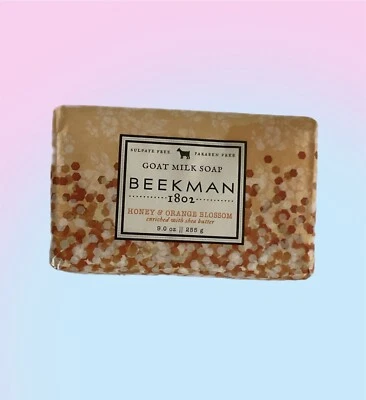 Jabón de leche de cabra Beekman 1802 miel y azahar (9 oz-255 g) barra tamaño completo - nuevo Foto 1 de 2