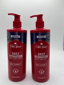 2 Old Spice Captain Daily Hydration Hand Body Lotion Vitamin E ! - Picture 1 of 4