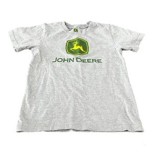 John Deere Boys Gray Short Sleeve Logo T-Shirt Size 7 - Picture 1 of 5