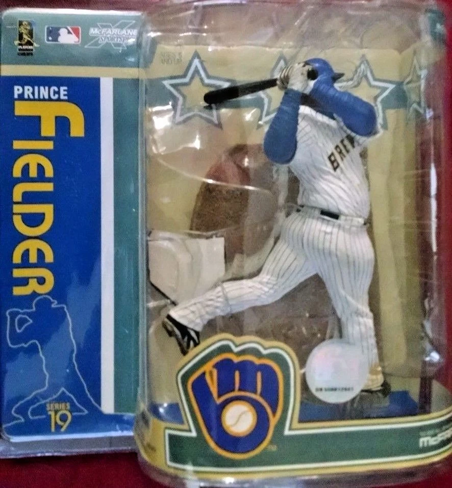 McFarlane MLB 2007 Series 19 Prince Fielder Brewerswhite Jersey Figure Broken C2