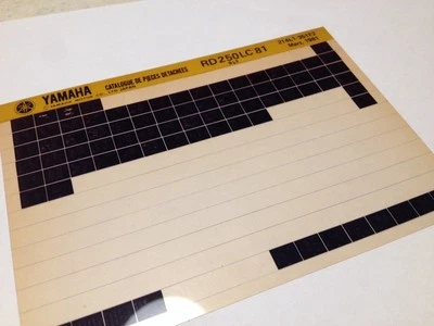 Yamaha RD250LC Rdlc 250 4L1 81 Micro Enchufe Piezas List Catálogo Microfichas - Imagen 1 de 2