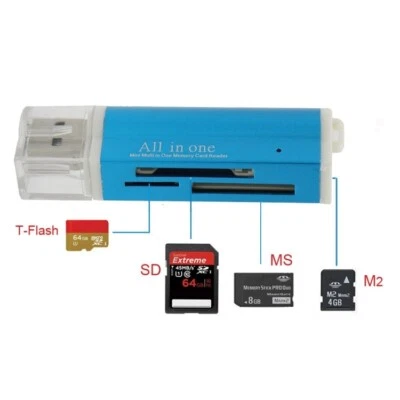 All-In-One Kartenleser Usb Stick für Speicherkarte Micro SD SDHC SDXC MMC M2 Z38 - Bild 1 von 4