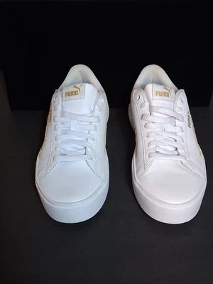 Zapatillas blancas Puma para dama con estampado de leopardo a rayas 8,5 (6 Reino Unido) Foto 1 de 4