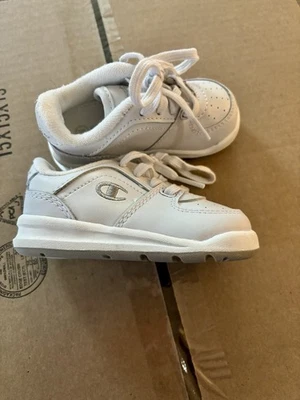 Size 4 Boys Champion Shoes White Sneakers - Image 1 of 3