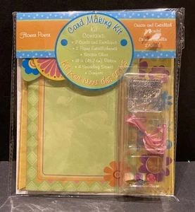 KARTEN BASTELSET ergibt 2 große Karten Umschläge Horizon Flower Power NEU - Bild 1 von 3