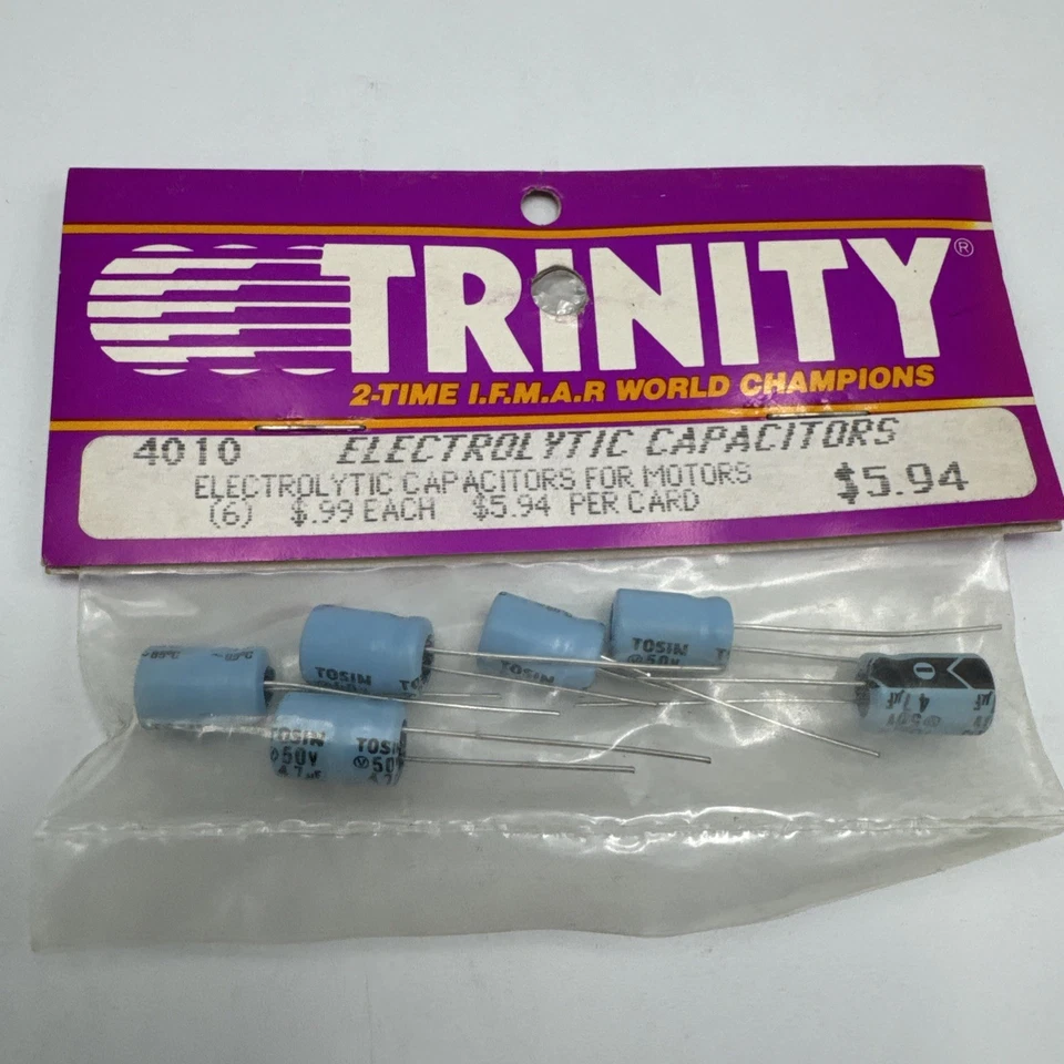 Capacitores eletrolíticos vintage Trinity (6) motor 4010 - Imagem 1 de 1