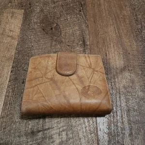 Buxton Portafoglio Donna Vera Pelle Marrone Marmorizzato Bifold 5x4x1 - Foto 1 di 17