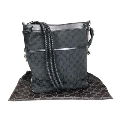 Gucci Bolso de Mano de Hombro Cuero Negro Pequeño Cartera De Colección Auténtico Foto 1 de 4