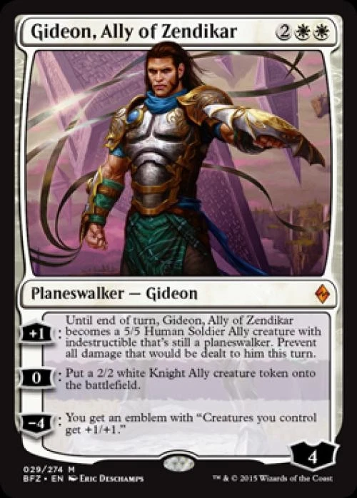 MTG English Gideon, Ally of Zendikar NM Normal Battle for Zendikar - Image 1 of 1
