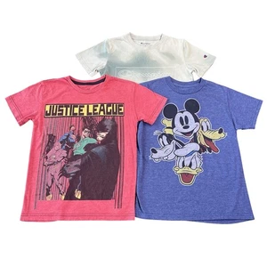 Paket 3 Jungen T-Shirts Batman Disney Champion Grafik T-Shirts Jugend Größe 5-6 Paket - Bild 1 von 17