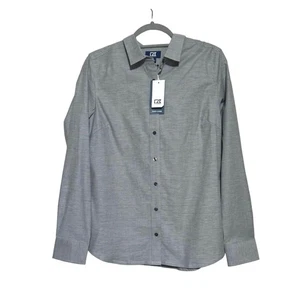 Cutter & Buck Women's Stretch Oxford Long Sleeve Easy Care Dress Shirt Size LG - Picture 1 of 12