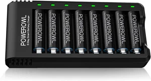 Batterie Ricaricabili AA, 8 Pezzi 2800 Mah Batterie 1,2V Ni-Mh 1200 Cicli Alta - Foto 1 di 12