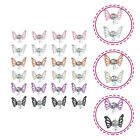  24 Pcs Alloy Butterfly Hair Clip Child Glitter Baby Girl Barrettes Small Clips