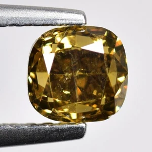 1.00cts Greenish Brown Cushion Natural Loose Diamond "SEE VIDEO" - Picture 1 of 2
