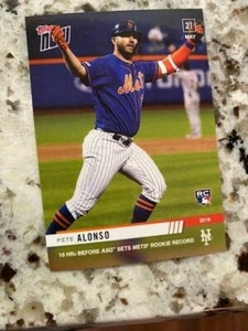 Tarjeta de novato Topps Now 2019 New York Mets Pete Alonso #257 16 horas antes de ASG - Imagen 1 de 1
