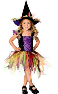 Niño BRILLO BRUJA Sombrero Tutú Niñas Elegante Vestido Espeluznante Edad 3-10 (882137) - Imagen 1 de 3
