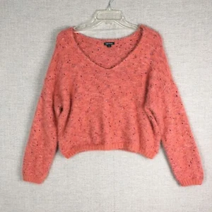Suéter Wild Fable Para Mujer M Corto Difuso Cuello en V L/S Pullover Coral Manchas - Imagen 1 de 6