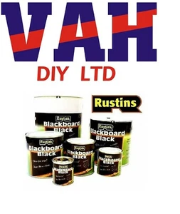 Blackboard Black Chalk Board Matt Paint 500ml,1Litre,2.5Litre,Quick Dry Rustins - Picture 1 of 7