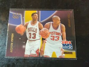 1995-1996 Skybox USA #58 Scottie Pippen Grant Hill *BUY 2 GET 1 FREE*
