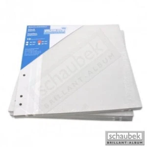 Schaubek Einsteckblätter Donau eb102-10 weiß ohne Mittelstreifen 10 Blatt Neu