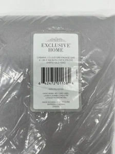 EXCLUSIVE HOME Cabana Cloud Grey Curtain 54 in. W x 108 in. L (Set of 2) - Picture 1 of 2