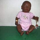 Large 19" Berjusa Black Newborn Infant Doll/Very Good/Take a Look.