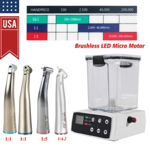 Dental LED Electric Motor System Micromotor & Water Tank For Practice/Handpiece - Picture 1 of 76
