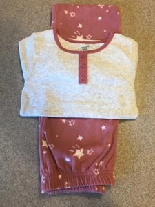 New Carter's Girls Moon Top & Fleece Bottoms Pajamas 6 7 8 10 12 14 - Picture 1 of 3